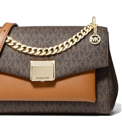 michael kors two toned black and tan handbag|Michael Kors handbags tote brown.